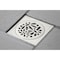 Kingston Brass BSF6360BN Watercourse Floral 4" Square Grid Shower Drain, Nickel BSF6360BN - alternate 4